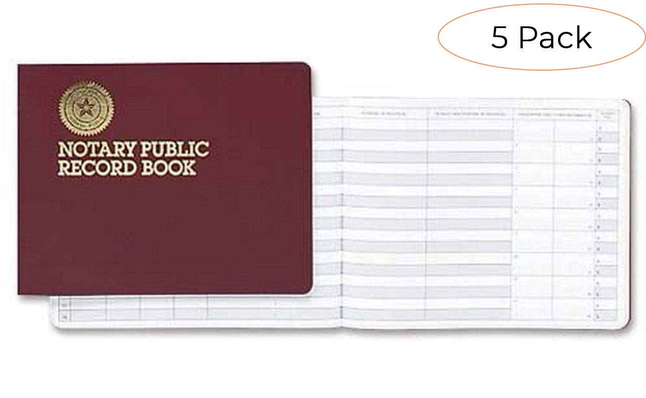 Dome Notary Public 8 1/2 x 10 1/2 Inch 60-Page Record Book (880) (Fivе Расk)