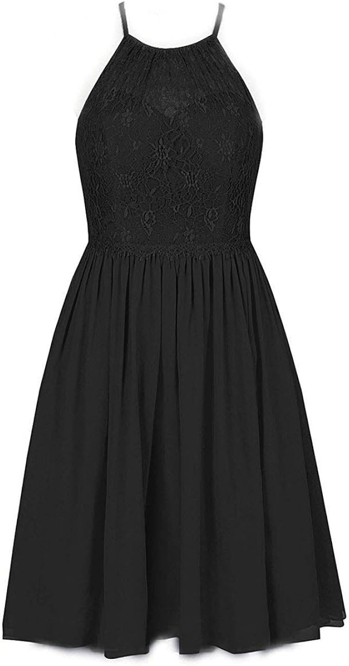 Cdress Short Dresses Chiffon Halter Prom Cocktail Dress Junior Party Formal Gowns