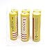 Lcyyo@ 12pcs 18650 3.7V Li-ion Rechargeable Batteries for Led Flashlight Torch Headlamp, Electric Device (Yellow)