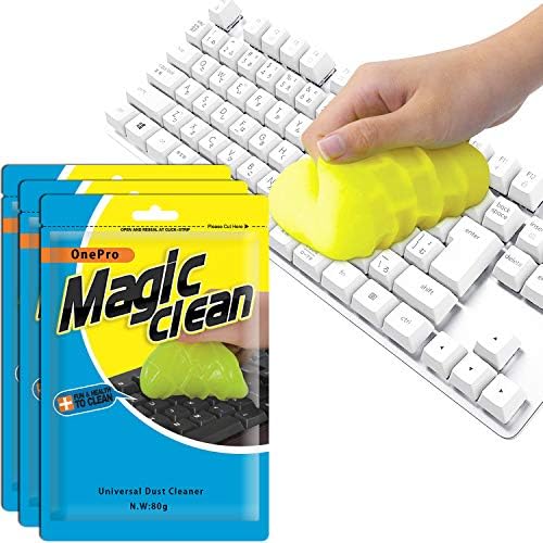 Onepro 粘着クリーナー キーボード 車内 掃除 スライム クリーナー 汚れ ホコリ取り 強力粘着 繰り返し使用 エコ 多用途 柔軟 掃除用品 甘めの香 80g 3 収納ボックス付き