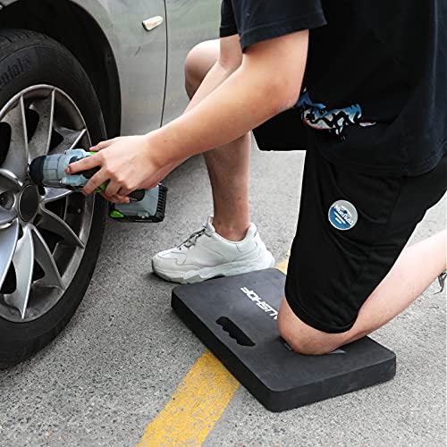 HAUSHOF Thick Kneeling Pad, Garden Kneeling Cushion for Gardening, Comfortable Memory EVA Foam Mat for Work, Planting, Yard Work, Prayer, Yoga, Mechanic, Baby Bath,17 x 11 x 1.5 Inch, Black