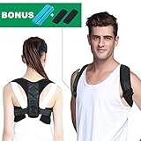 Posture Corrector Support for Man and Women, Effective and Comfortable Adjustable Back Corrector Brace, Clavicle Cervical Wearable Support for Upper Back. Shoulder & Neck Pain Relief