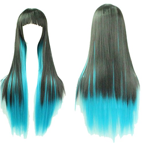 YX Harajuku Anime Cosplay Wigs Party Wig Halloween Wigs synthetic Long Straight Wigs