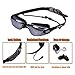 Dsoso Swim Goggles + Swim Cap + Case + Nose Clip + Ear Plugs, Clear Swimming Goggles Coated Lens No Leaking Anti Fog UV Protection for Adult Men Women Youth Kids Child,Black
