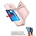 TabPow Galaxy S8+ Plus Case, Hidden Door Slim Wallet Case, Fits 2 Cards and Cash, Reinforced Bumper Protection, Mirror, Front Frame Screen Protection for Samsung Galaxy S8+ Plus(2017) -Rose Pink