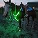 Flytianmy Adjustable LED Horse Breastplate Collar Reflective Horse Tack Sturdy Comfortable Equestrian Protective Safety Gear Green