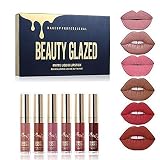 Beauty Glazed 6pcs Lipstick Set Matte Velvety Liquid Lipstick Matte Liquid Lipgloss Waterproof Lip Gloss