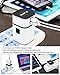 Travel Adapter Worldwide All in One Universal Travel Adaptor Wall AC Power Plug Adapter Wall Charger with Dual USB Charging Ports for USA EU UK AUS(White)