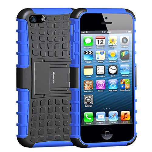 Case for iphone 5,armor heavy duty rugged dual layer hy…