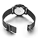 Baogela Mens Black Dial Military Stainless Steel Chronograph Quartz Wrist Watch\