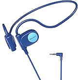 Mehomeli Kid Headphones for School, Air Conduction Open Ear Headphones, 3.5mm Jack Wired Cord, Ultra-Comfort, Ergonomic and Lightweight Design Perfect for School and Outdoor Activities-Blue