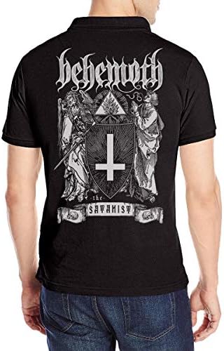 Mans Behemoth 'The Satanist' Classic Summer Short Sleeves Polo T-Shirt