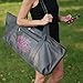 Aurorae Yoga Mat Tote Bag, Extra Wide to Fit Most Yoga Mats and Accessories, in Grey Heavy Duty Polyester