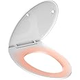 LEIVI Heated Toilet Seat with Built-in Side Control, Lid and Seat Soft Close, Auto Night Light, Easy Installation, Elongated