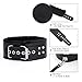 AOTENG STAR PU Leather Fur Collars Choker with Chain Detachable Leash for Women -Black