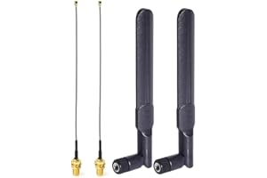 Bingfu Dual Band WiFi 2.4GHz 5GHz 5.8GHz 8dBi RP-SMA Male Antenna 15cm 6 inch Pigtail Cable 2-Pack for WiFi Router Wireless Mini PCI Express PCIE Network Card Adapter