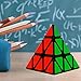 Aitey Pyramid Speed Cube Triangle Magic Cube Twisty Puzzle Christmas Gifts for Kids Black