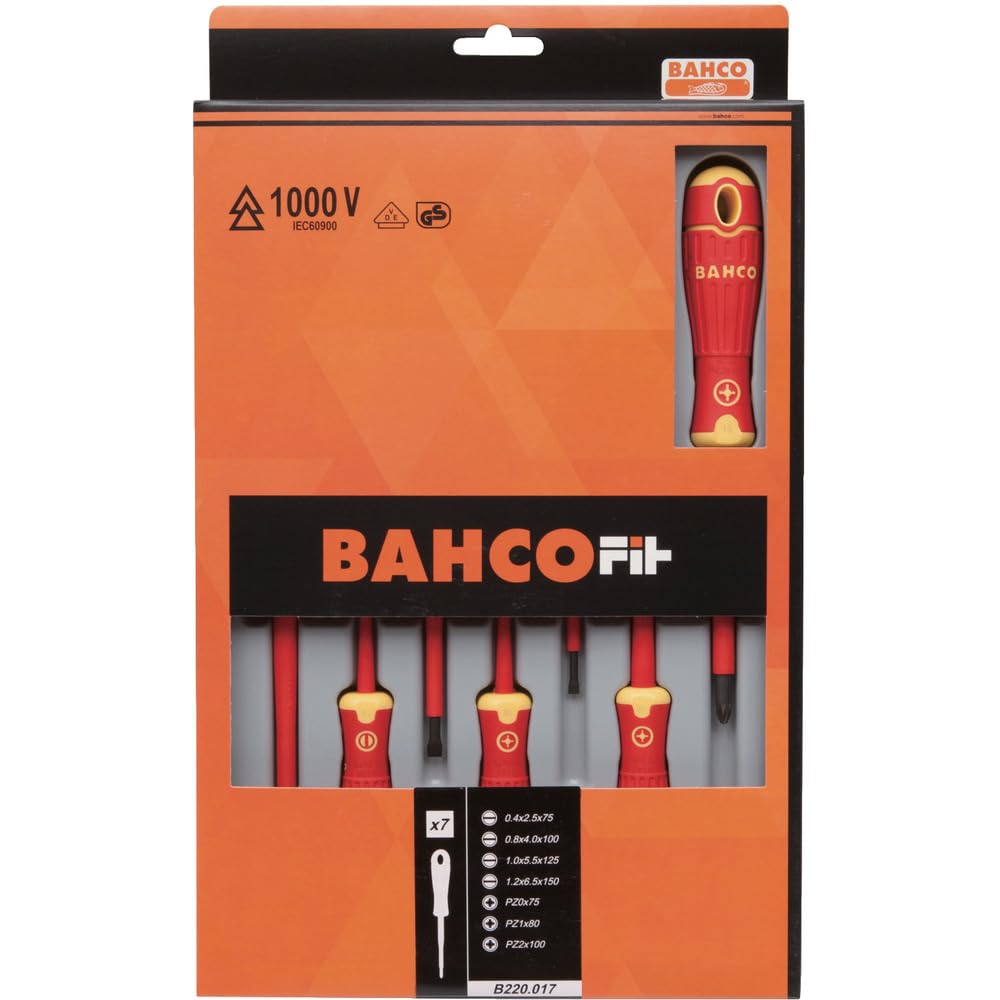 BAHCOFIT Insulated Screwdriver Set, 7 Piece