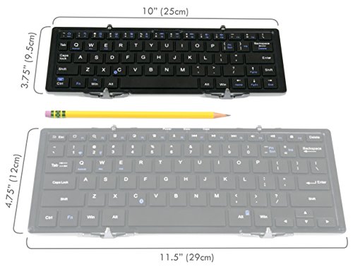 image for Plugable Ultra-Portable Bluetooth Folding Keyboard for Android, iOS, W