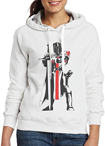 Templar Knight Women's White Adult Pullover Hooded Sweatshirt