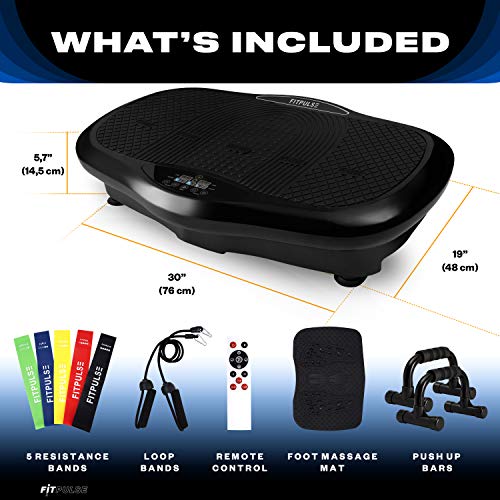 FITPULSE PRO Vibration Plate Exercise Machine Dual Motor Vibration