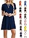TOPONSKY Women's Casual Plain Short Sleeve Fit Simple T-shirt Loose Cotton Dress