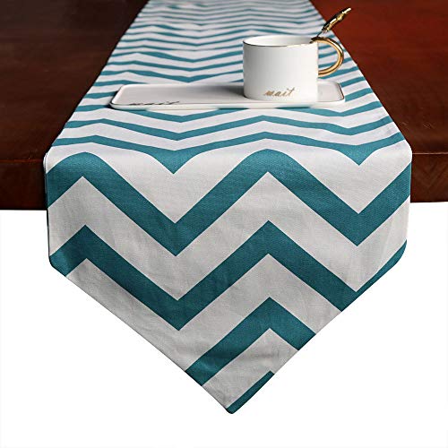 image for Uphome 1pc Classical Chevron Zig Zag Pattern Table Runner - Cotton Can
