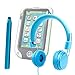 DURAGADGET Leapfrog LeapPad 3 / LeapPad 3x / LeapPad Ultra XDI - Bright Blue Ultra-Stylish Kids Fashion Headphones with Padded Design, Button Remote & Microphone for Leapfrog LeapPad 3 / LeapPad 3x / LeapPad Ultra XDI Kids Tablet + BONUS Matching Stylus!