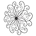 Adeco Black Flower Urban Design Metal Wall Decor for Nature Home Art Decoration & Kitchen Gifts