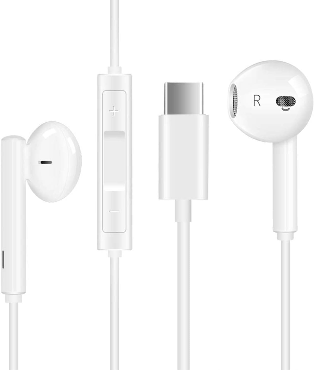 USB C Headphone HiFi Stereo in Ear USB C Earbuds Type C Headphones with Microphone Bass Earbud with Volume Control Compatible with Google Pixel 3XL,OnePlus 7 Pro,XiaoMi,Huawei P30 Pro,iPad Pro,Sony: Home Audio & Theater