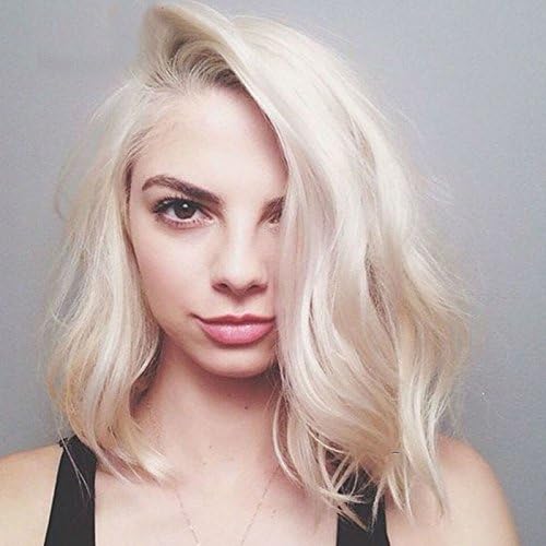 Ten Chopstics Natuarl Wave Wigs Transparent Lace Brazilian Virgin Glueless Bob Style Short Blonde Full Lace Human Hair Wigs Lace Front Wig With Baby Hair For White Women