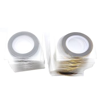 Amazon Com Sodial R 50pcs Gold Color 50 Pcs Silver Color Striping