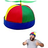 Propeller Hat,Helicopter Hat,Hat with Propeller,Rainbow Pinwheel hat,Funny Crazy Hats,for Adult and Kids