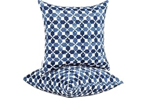 XXPILOS Outdoor Throw Pillows - Decorative Pillows with Insert Included Set of 2 Outdoor Pillows for Patio Furniture 18x18 Inch