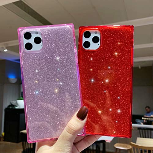 Square Case for iPhone 11 Pro Max，Tzomsze Glitter Bling Phone Case