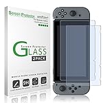 amFilm Tempered Glass Screen Protector for Nintendo Switch 2017 (2-Pack)