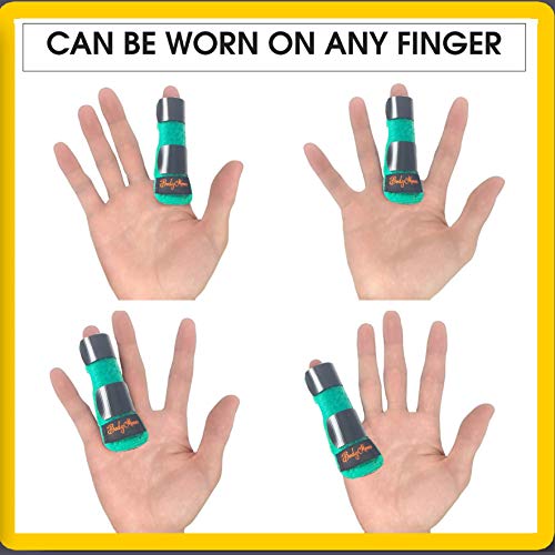 BodyMoves Finger Splint Plus Sleeves Trigger Finger Mallet Finger (Forest Green(2pc Set)) - Thumbnail 3