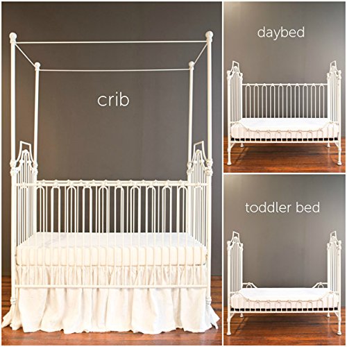 distressed white crib