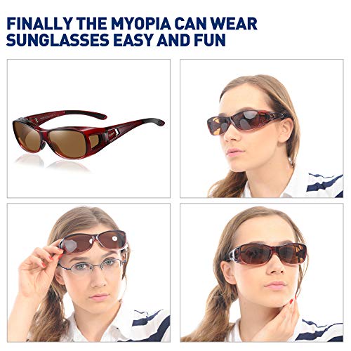 Duco Unisex Wraparound Fitover Glasses Polarized Wear Over Sunglasses