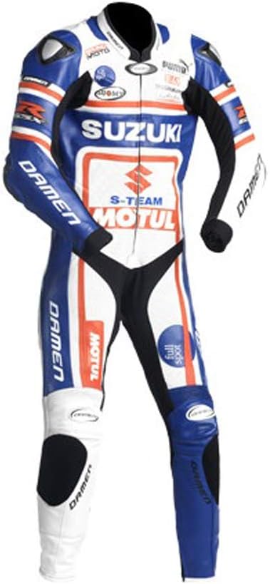 Suzuki Mens Motorbike Leather Suit – Motorcycle Racing CE Protection Armour Biker Suit– Custom Made