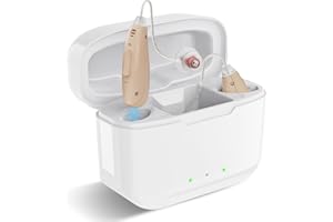 WUVEE OTC Hearing Aids for Seniors - Rechargeable Hearing Aids Amplifiers Devices with Noise Cancelling, Superior Sound Quality for Adults Hearing Loss, Auto On/Off, 2025 Version Behind The Ear