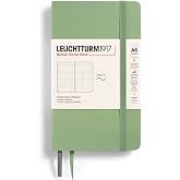 LEUCHTTURM1917 - Notebook Softcover Pocket A6-123 Numbered Pages for Writing and Journaling (Dotted, Sage)