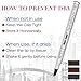 Tatbrow Microblade Pen - KASI Waterproof Long Lasting Microblading Eyebrow Tattoo Pen, Smudgeproof Liquid Eyebrow Pencil with a Micro-Fork Tip Applicator for Natural Hair-Like Defined Brows - Brown