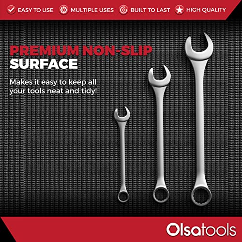 Olsa Tools Tool Box Liner, Drawer Liner and Shelf Liner Black 16 Inch x