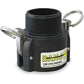 Banjo 100B Polypropylene Cam &amp; Groove Fitting, 1" Female Coupler x NPT Male