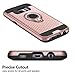 Vofolen Case for Galaxy S7 Edge Case Ring Holder Kickstand Rotational Clip Hybrid Shield Heavy Duty Armor Dual Layer Protective Hard Shell TPU Bumper Cover Case for Samsung Galaxy S7 Edge (Rose Gold)