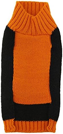 PETCARE Halloween Pet Dog Sweater Pumpkin Striped Knit Jumper Clothes For Dogs Pets Costume Holiday Party for Cat and Puppy(Black Pumpkin,XL) - Image 4
