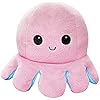 LENDOO Reversible Octopus Double-Sided Flip Soft Toys, Octopus Plush Cute Mini Octopus Stuffed Animals Doll Creative Toy Gifts for Kids/Girls&Boys/Friends (PINK+LIGHTGREEN)