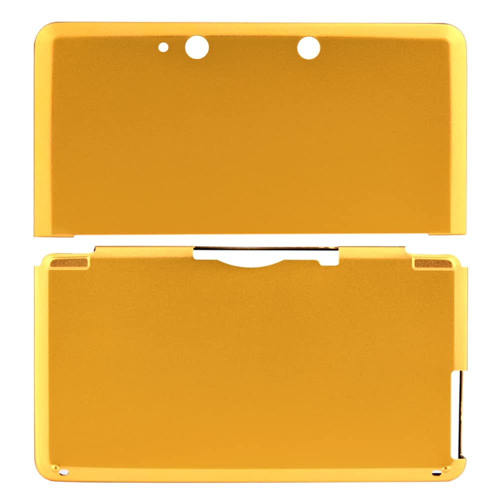 OSTENT Anti-Shock Hard Aluminum Metal Box Cover Case Shell for Nintendo 3DS Console Gold