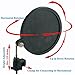 Etubby 47-53mm AT2020 Microphone Shock Mount with Metal Screw Adapter, Adjustable Anti Vibration High Isolation Metal Mic Mount Holder Clip for Diameter of 47-53mm Microphone